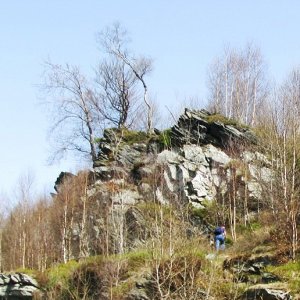 Klettern an der Norbertuskapelle - auf halber Hhe