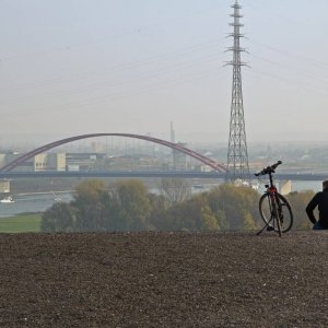 Duisburg auf der Halde Industriekulisse am Rhein