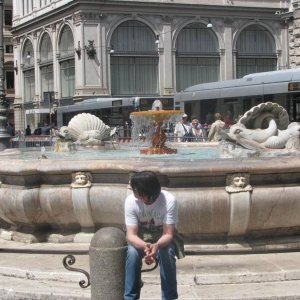 Brunnen auf der Piazza del Colonna