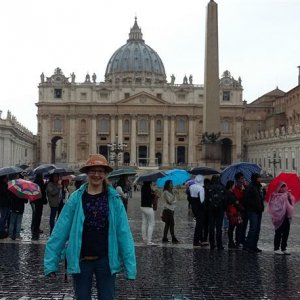 Petersplatz im Regen