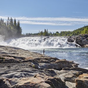 Wasserfall südlich von Mo i Rana Norwegen
