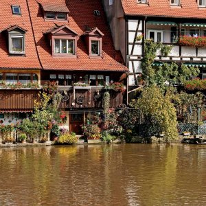 Bamberg alte Fischerhaeuser in Klein Venedig