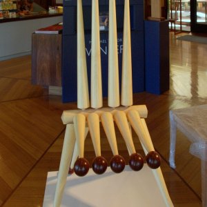 Skulptur ("Stuhl")  in wood works gallery, Bungendore