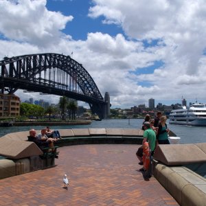 Sydney harbour bridge from the Rocks