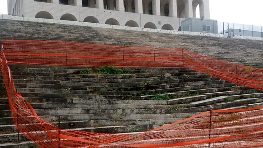 Rom Colosseo Quadrato Instandsetzung Der Treppe Rom Forum